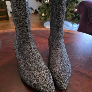 Comfortview Black Sparkle Heeled Boots